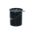 5 Gallon Black 28-26 Gauge Metal Open Head Pail w/Buff Lining & Cover
