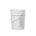 20 Liter White Plastic Round Open Head Pail w/Metal Bail, FDA Approved