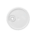 3.5-6 Gallon White Plastic Round Cover w/Gasket & Installed 70mm Cap, FDA Approved