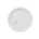 3.5-6 Gallon White Plastic Round Cover w/Gasket & Installed 70mm Cap, Tint Plug