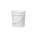2.5 Gallon White Plastic Round Open Head Pail w/Plastic Bail, FDA Approved