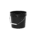 1 Gallon Black Plastic Round Open Head Pail w/Metal Bail, FDA Approved