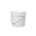 1 Gallon White Plastic Round Open Head Pail w/Metal Bail