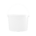 161.8 oz White Plastic Tub w/Plastic Handle & Lid, FDA Approved