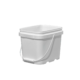 1.6 Gallon White HDPE EZ-Stor Pail w/Handle