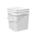 3.3 Gallon White Plastic Square Open Head Pail w/Metal Bail, FDA Approved