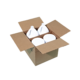 1 Gallon White-White HDPE Round Handleware Container, 38-400