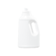32 oz White HDPE Laundry Drainback Bottle, 51mm