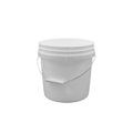 2 GALLON WHITE HDPE OH PAIL WITH METAL BAIL