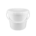 1.5 GALLON WHITE PP OH ROUND PAIL WITH PLASTIC HANDLE