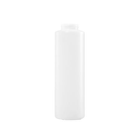 16 oz Natural HDPE Plastic Cylinder Bottle, 38-400 Neck