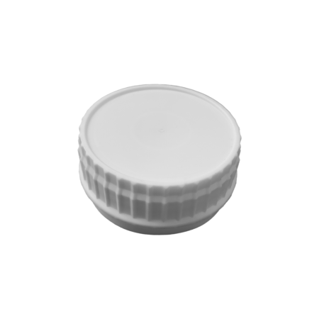 63 MM WHITE PP CAP TE/ABO W/ BAREX LINER