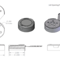53-485 BLK PP SINGLE HINGE SHAKER CAP 10 HOLE .200 ORIFICE HSL