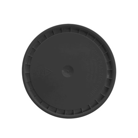 5 GALLON BLACK HDPE SNAP-ON CVR W/O GSKT